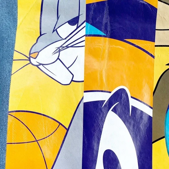 Members Only New Space Jam Looney Tunes Denim Jacket Graphic Print Nostalgic M - Picture 14 of 16